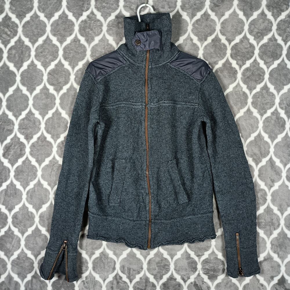 Kenvelo Sweater Jacket Men XL Gray Wool Knit Coat Heritage